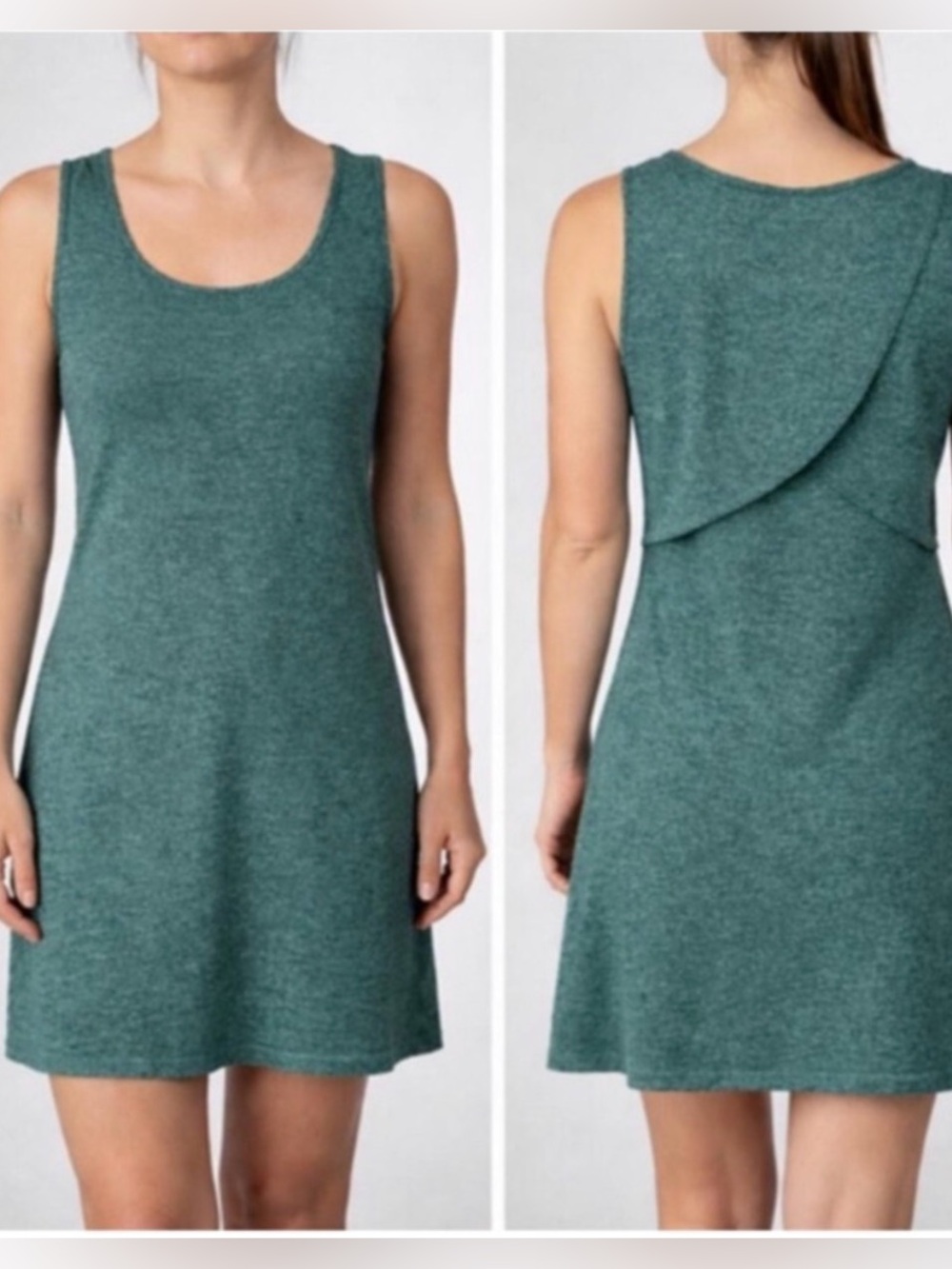 🐠 Patagonia heather green Seabrook sleeveless dress. Size M.